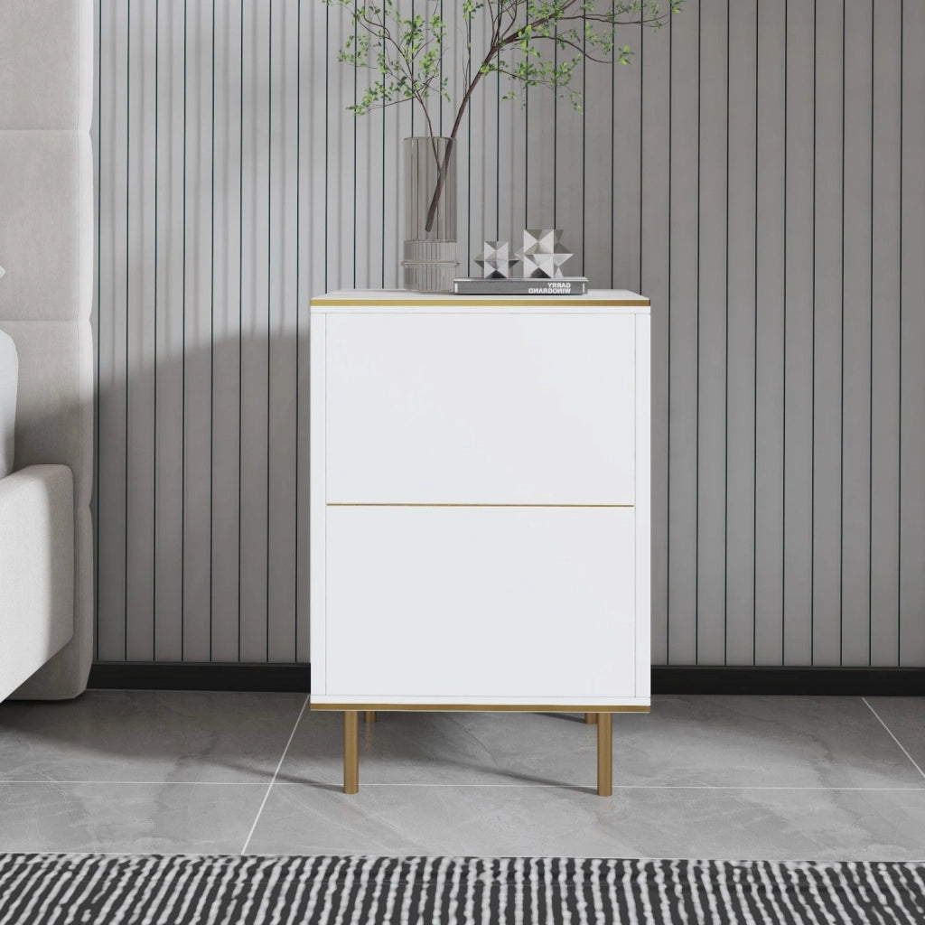 Vestone, Comodino un Ripiano, 40x35x60h cm Bianco