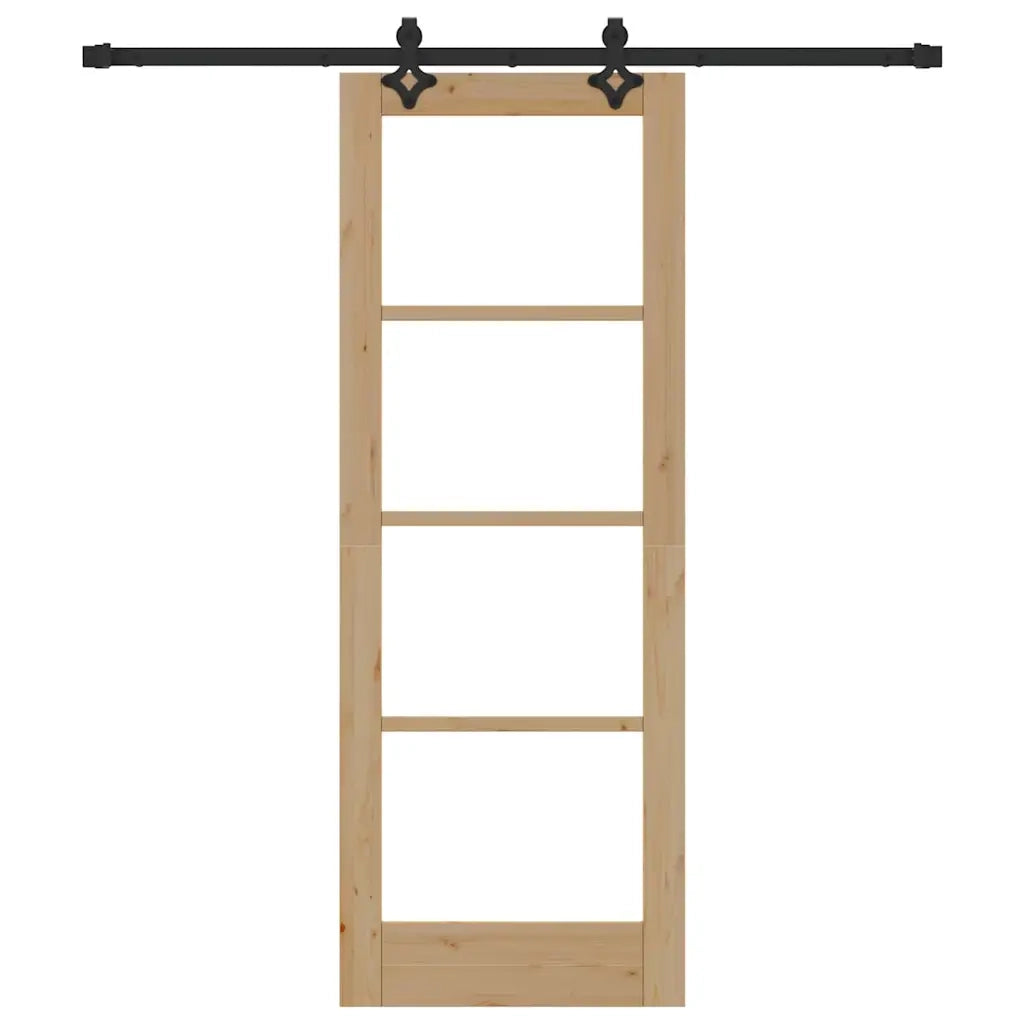 Porta scorrevole ORKDAL Naturale e Nero 73,5 x 198,5 cm 3332155