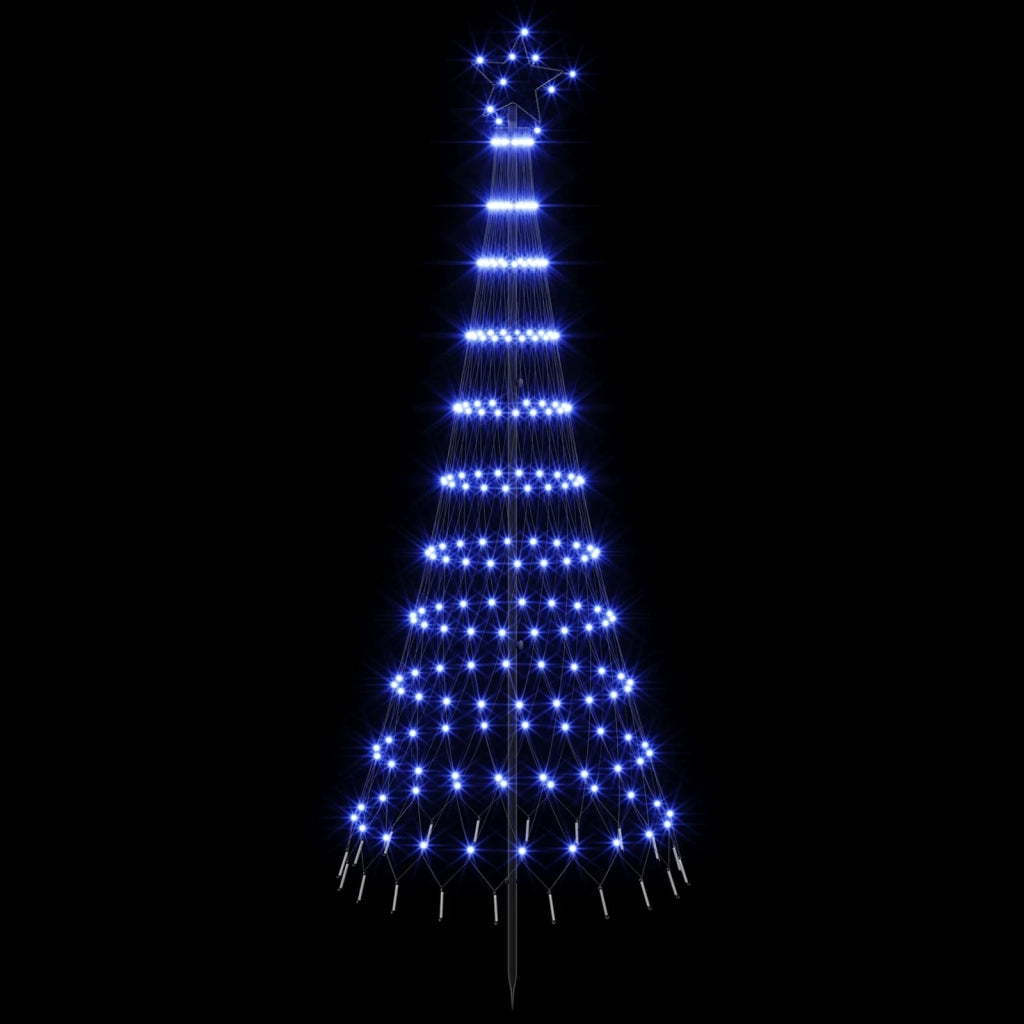 Albero di Natale LED 180 cm 230 LED Blu Ferro Nero 42053595