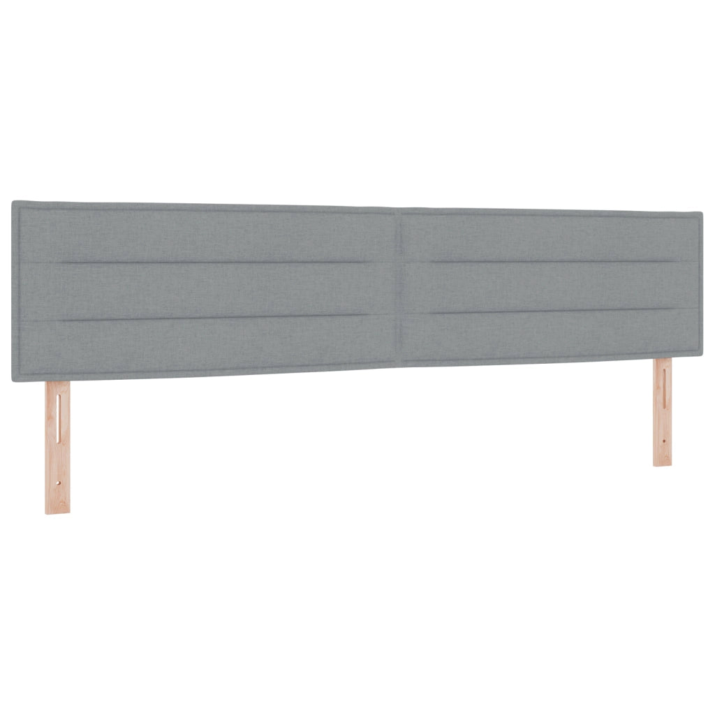 Testiera  Design Linee Grigio Chiaro 200 cm Tessuto