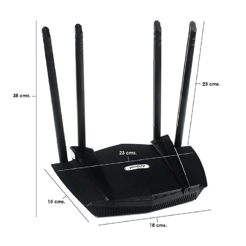 Trade Shop - Router Wireless Ac1200 Wifi 2.4ghz+5ghz Full Gigabit Dual Band Wps Casa Q-wx1600 -