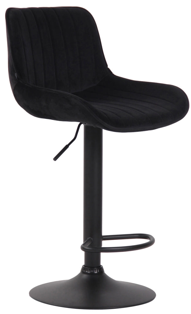 Set di 2 sgabelli da bar Lentini Velvet nero,nero