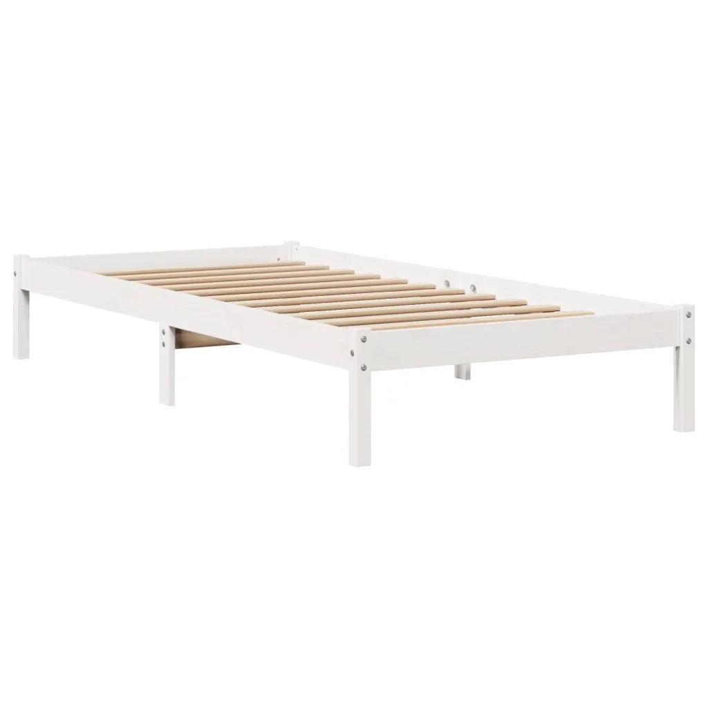 Letto senza Materasso Bianco 90x200 cm Legno Massello di Pino 3306536