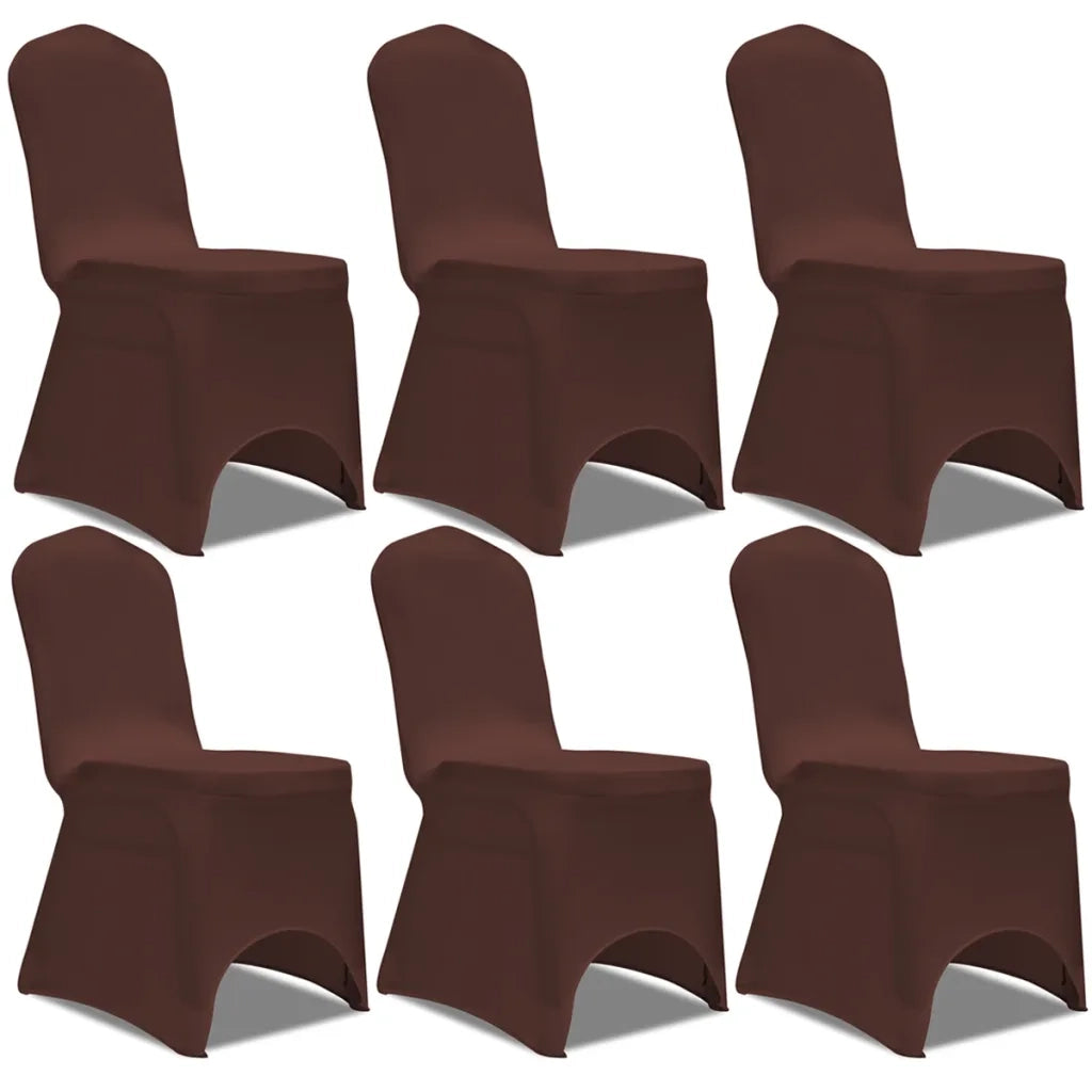 Fodera Elastica per Sedie 6 pz. Marrone cod mxl 49437