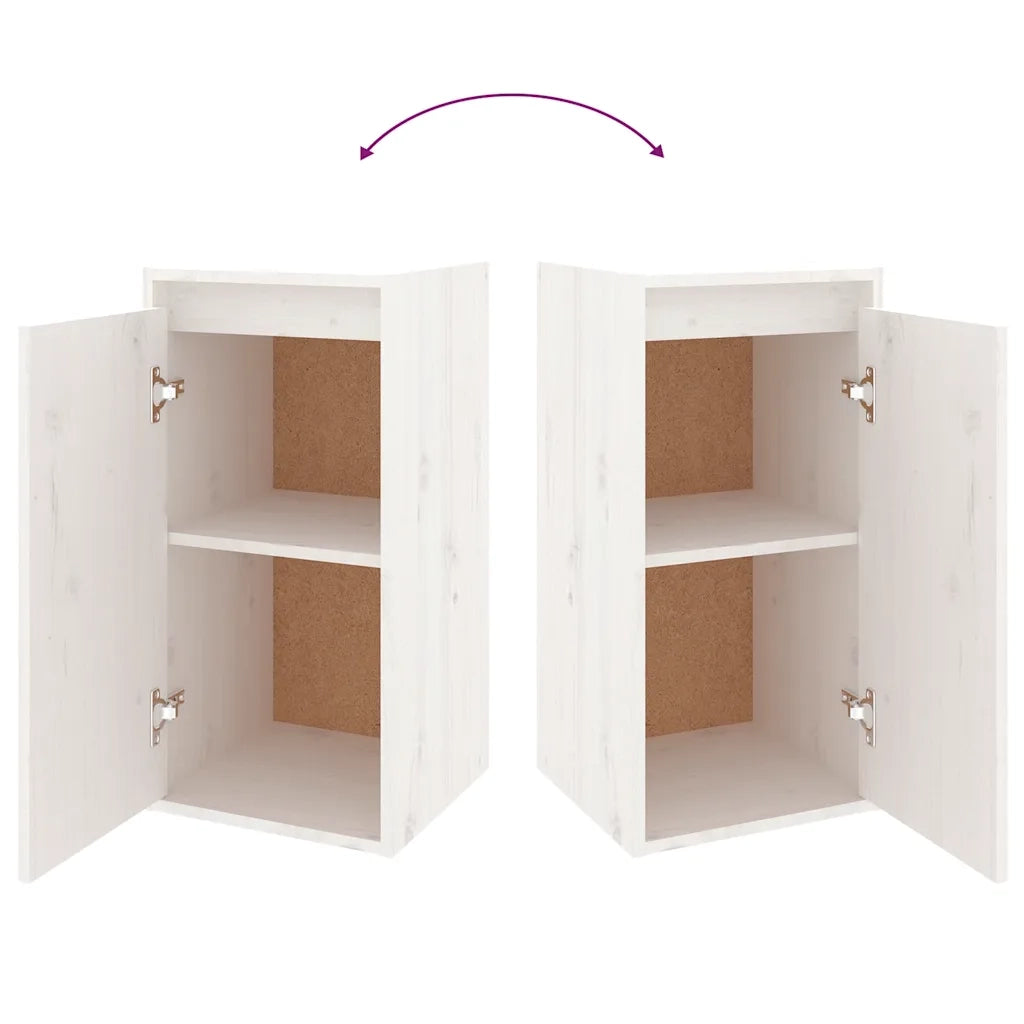 Mobili Porta TV 4 pz Bianchi in Legno Massello di Pino cod mxl 15253
