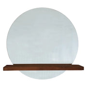 Spello, Specchio Mensola Inclusa, 70x70h cm Marrone Noce