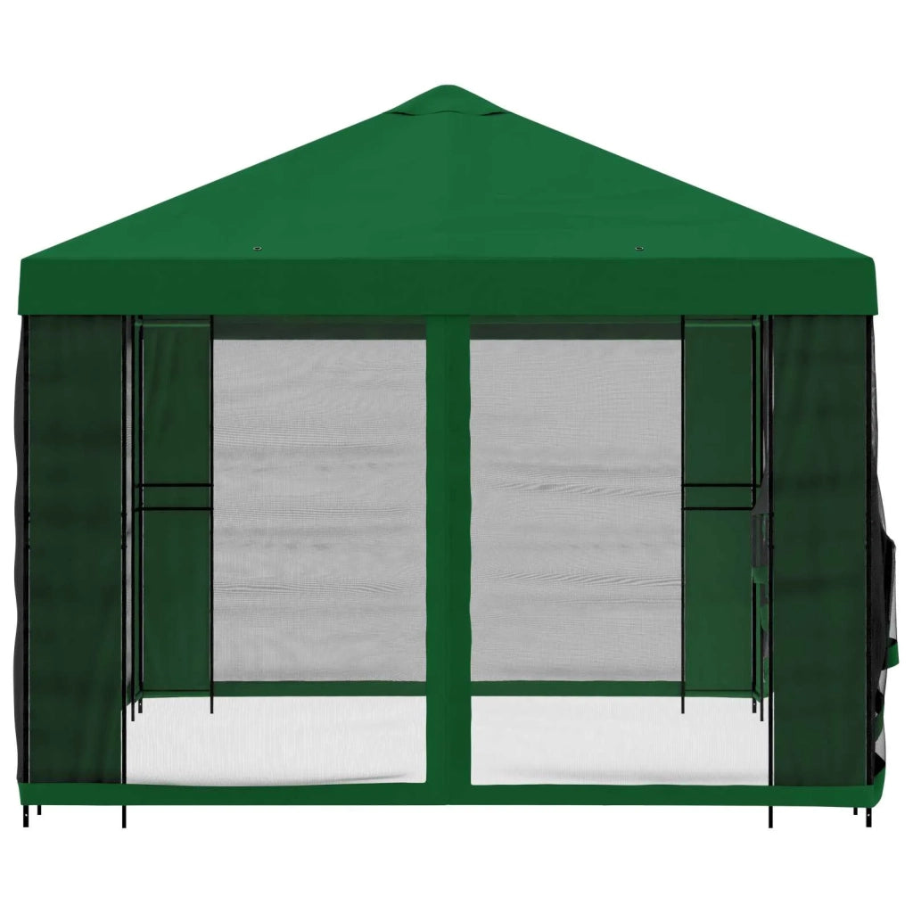 Gazebo da giardino con pareti laterali 4 × 3 m Verde 900389