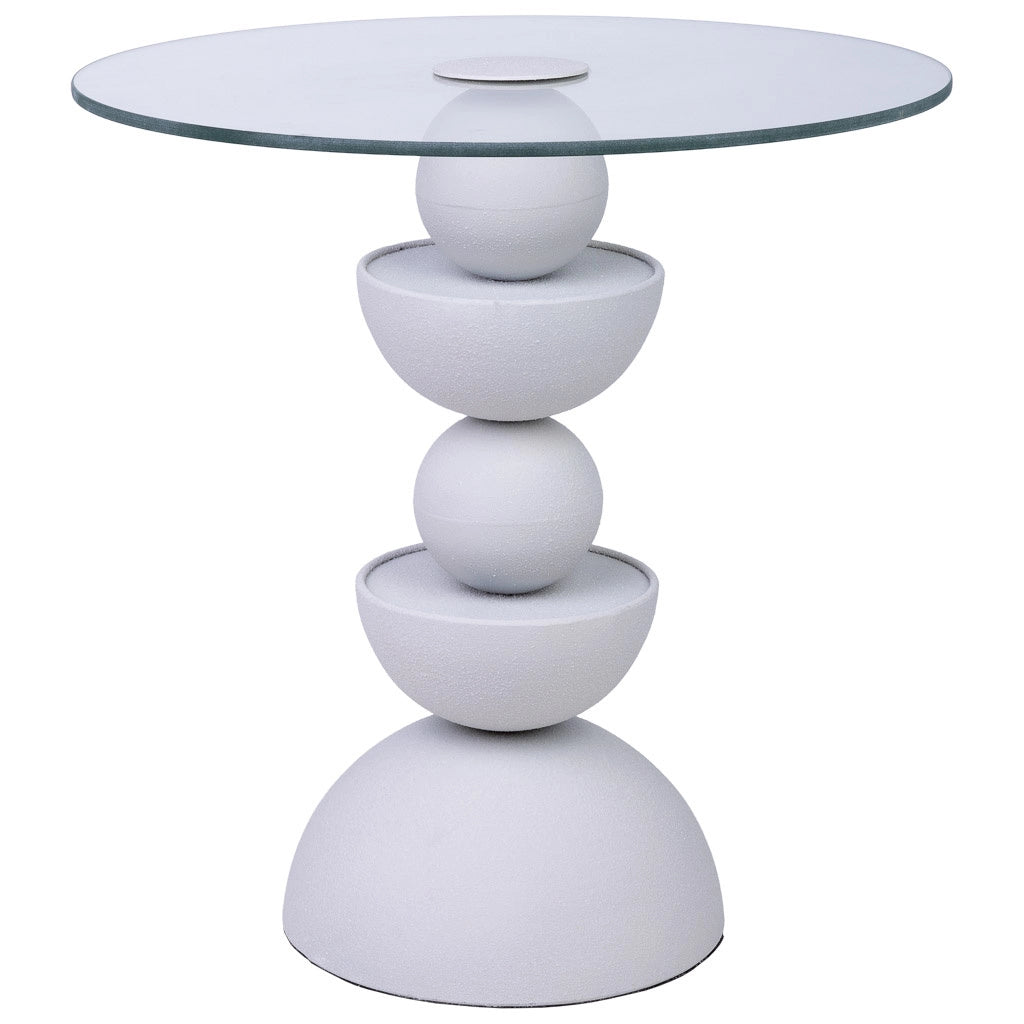 Tavolino in vetro e metallo 45x45x49h cm