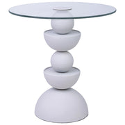 Tavolino in vetro e metallo 45x45x49h cm