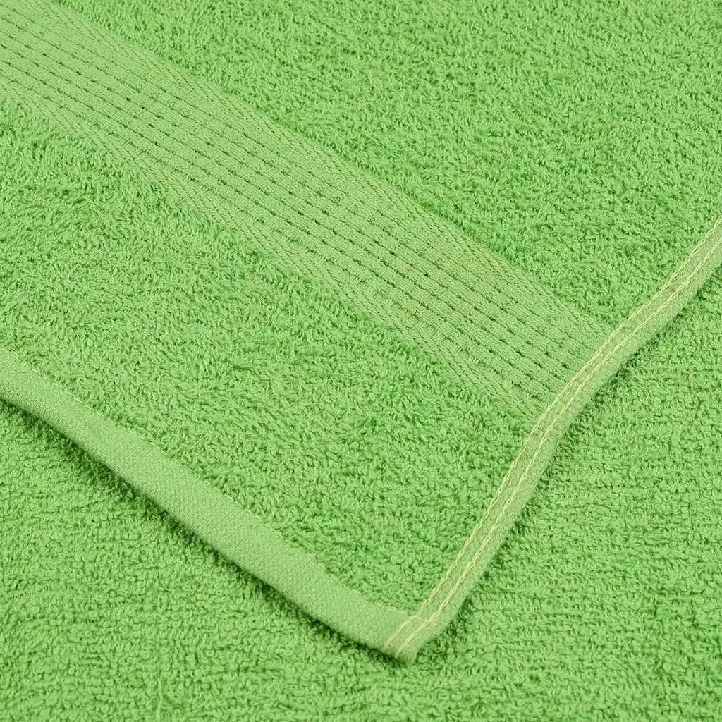 vidaXL Asciugamani 10 pz Verde Mela 50x100 cm 360 g/m² 100% Cotone