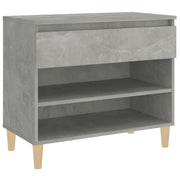 Scarpiera | Mobile per scarpe Grigio Cemento 70x36x60 cm in Legno Multistrato