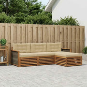 Set di divani da esterno Naturale e Beige 249,5 x 162,5 x 73 cm