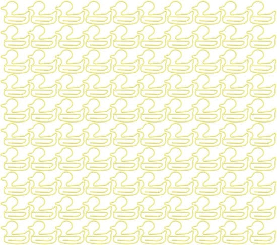 Papierclip creativo - Uccello giallo - 100 pezzi - Forma - Metallico - Moda - Adatto per attrezzature scolastiche - Giallo