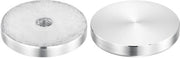 Adattatore circolare in alluminio per vetro 2 pezzi M10 x 50 mm - Accessorio di tavolo in alluminio