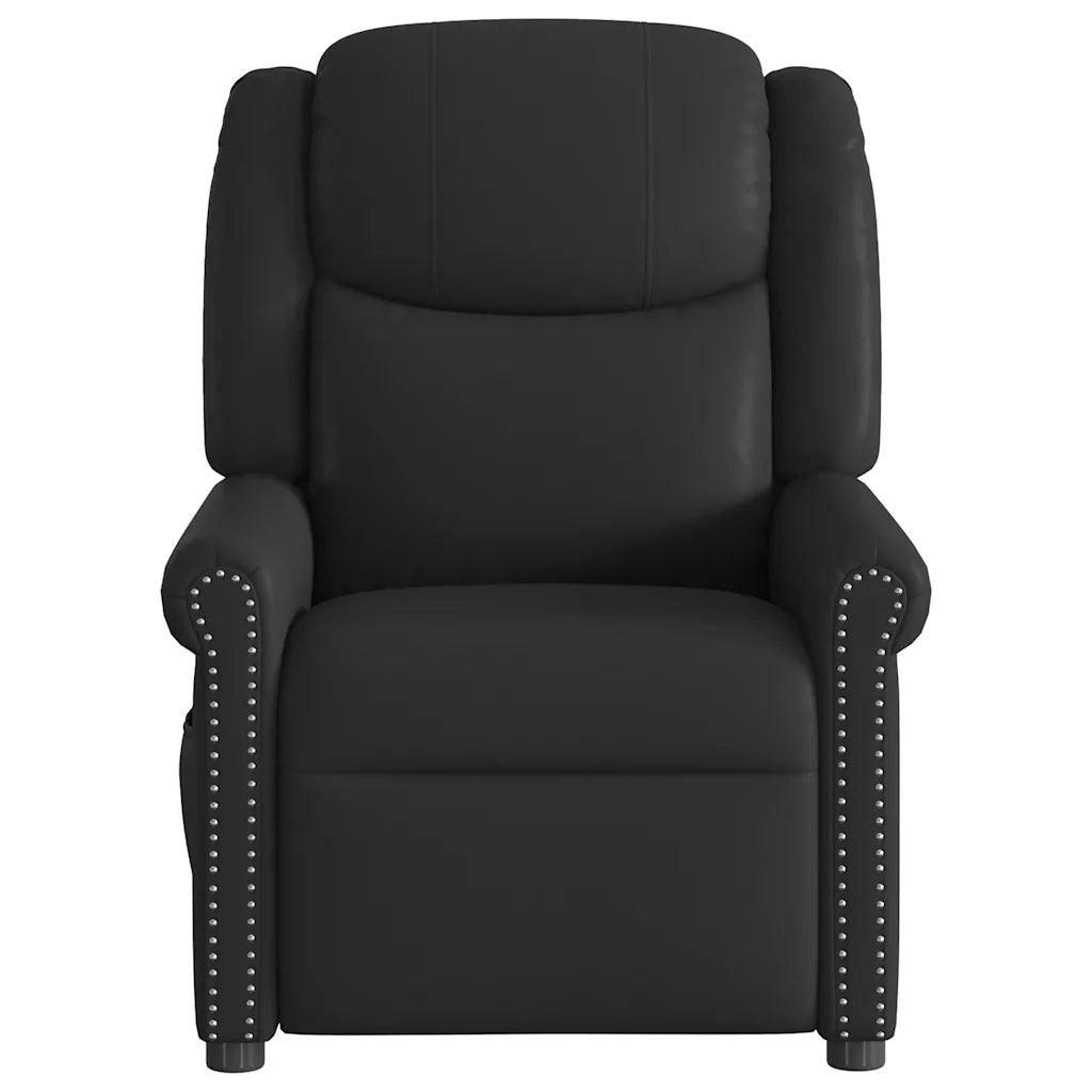 Poltrona Reclinabile Elettrica Nero Lucido Similpelle 3303414