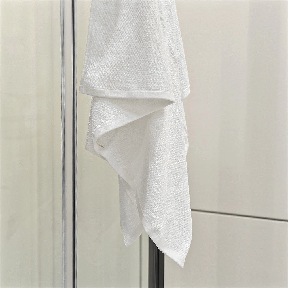 Telo bagno per doccia 90x140 cm bianco in cotone 100%