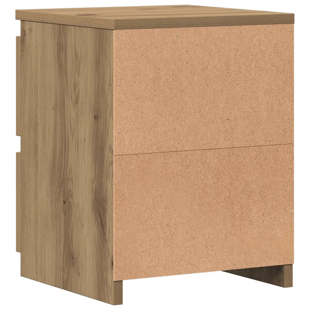 Comodino | Armadio da Notte | Mobiletto da notte Rovere Artigianale 30x30x40 cm in Legno Multistrato
