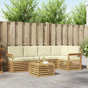 Set di divani da esterno 6 pcs Bianco e Crema 59 x 59 x 37 cm 3391860