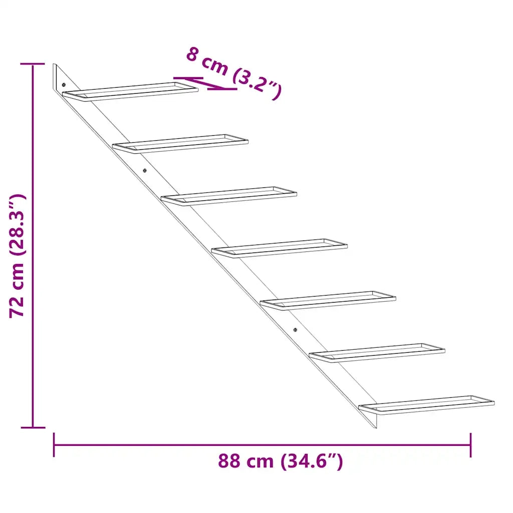 Portavini da Parete per 7 Bottiglie Metallo Dorato CFW7063377