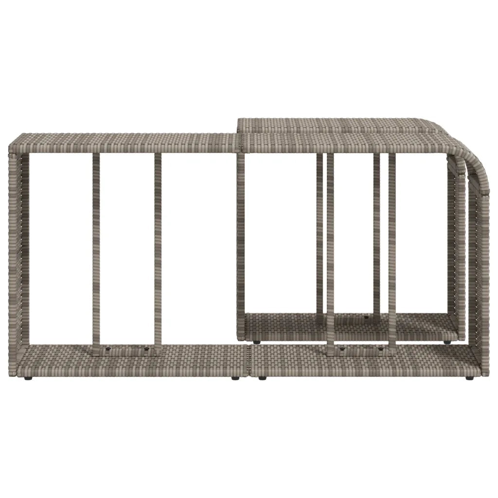 Scaffali Portaoggetti 2 pz in Polyrattan Grigio CFW4066576