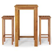 Set da Bar da Giardino 3 pz | Set Salotto da Giardino in Legno Massello di Acacia