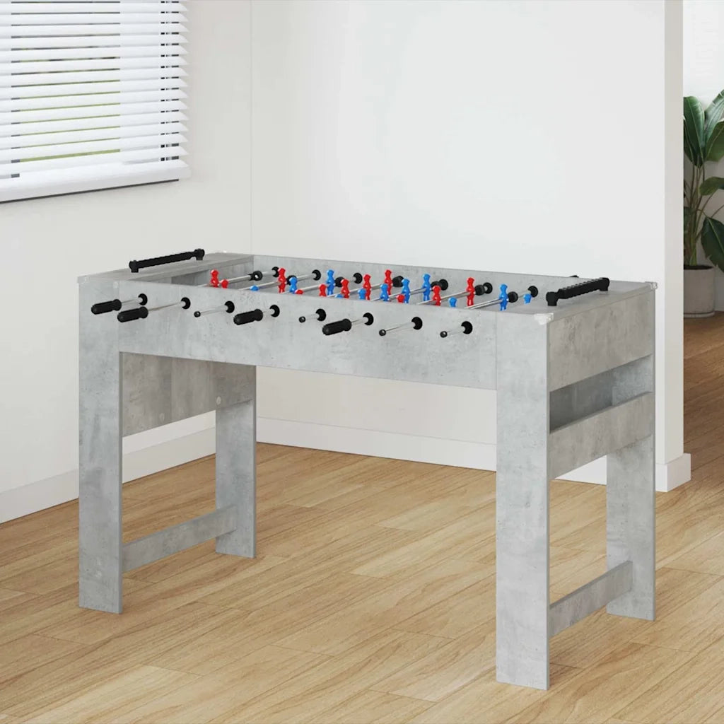 Tavolo da Foosball Grigio Cemento 125 x 60,5 x 80 cm