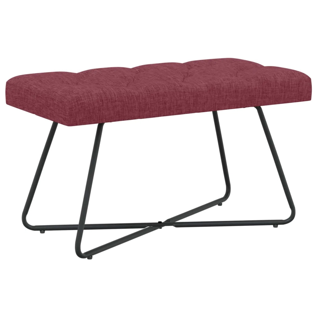 Panchina con bottoni imbottiti Rosso Vino 80 x 40 x 46 cm 42038360