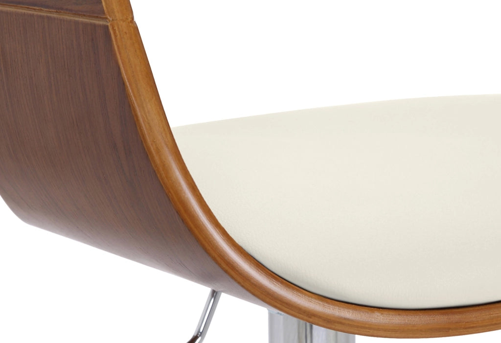 Sgabello Kingston in Similpelle Noce/bianco