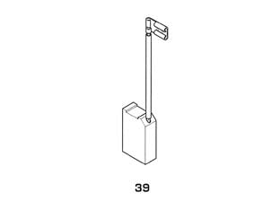 SPAZZOLE A CARBONCINO PER ELETTROUTENSILI MODELLO 39- - AEG 1751 mm.6,5x12,5x20h. - 8 pezzi