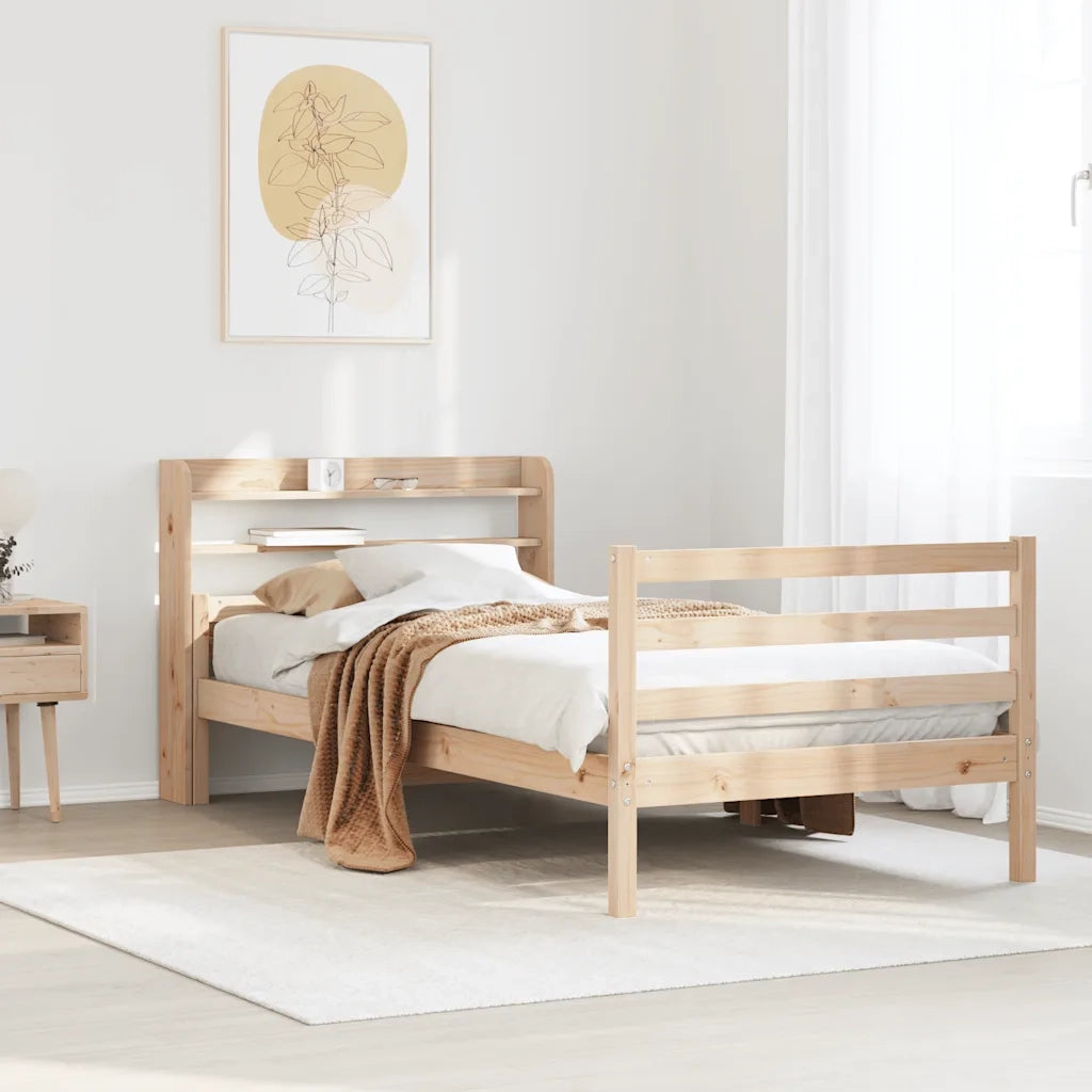 vidaXL Giroletto con Testiera 90x200 cm in Legno Massello di Pino