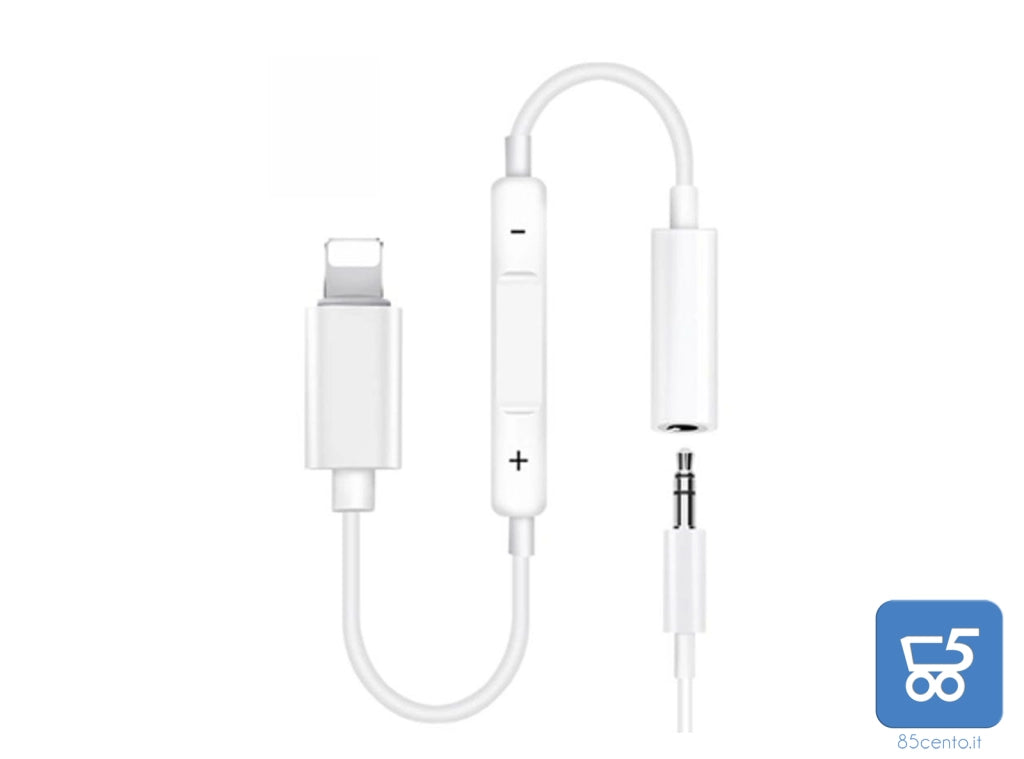 2 pz Adattatore per cuffie da Lightning a Jack 3,5mm Femmina Audio Aux Compatibile con iPhone 13 Mini 12 Pro SE 11 Pro Max X XR XS MAX