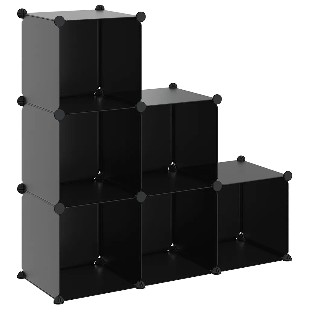 Organizzatore Portaoggetti con 6 Cubi Nero in PP CFW9268231