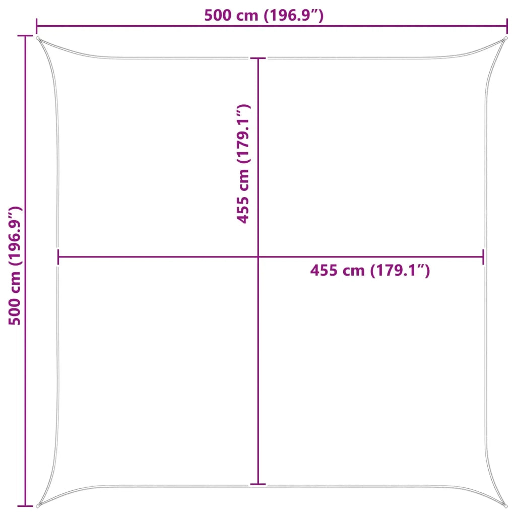 Vela da ombra solare Arancione e Marrone 5 x 5 m