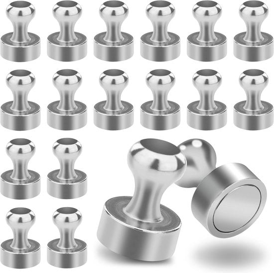 Magnetici 18 kegelmagneti (12x16 mm, forti, tenacia 3 kg), argento