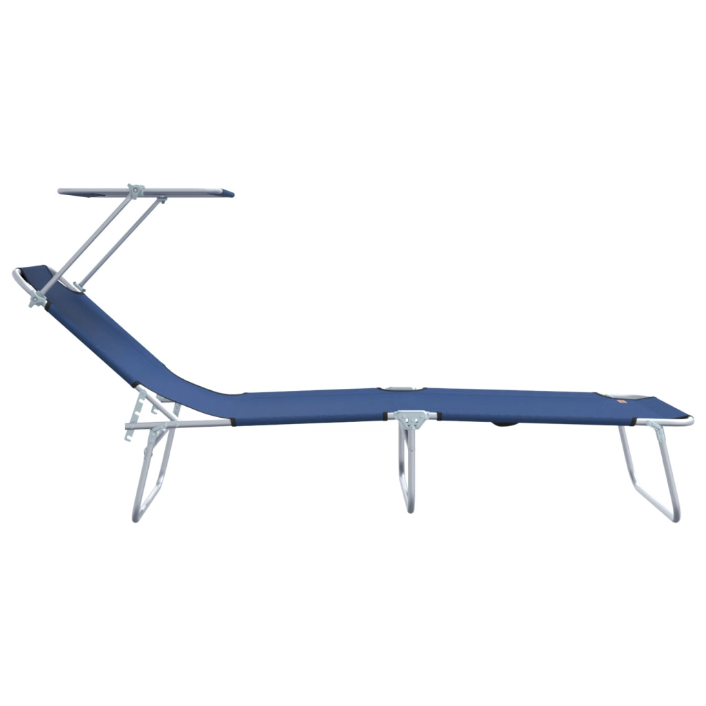 Lettini Prendisole 2 pcs con Tettuccio Blu Tessuto Oxford 600D