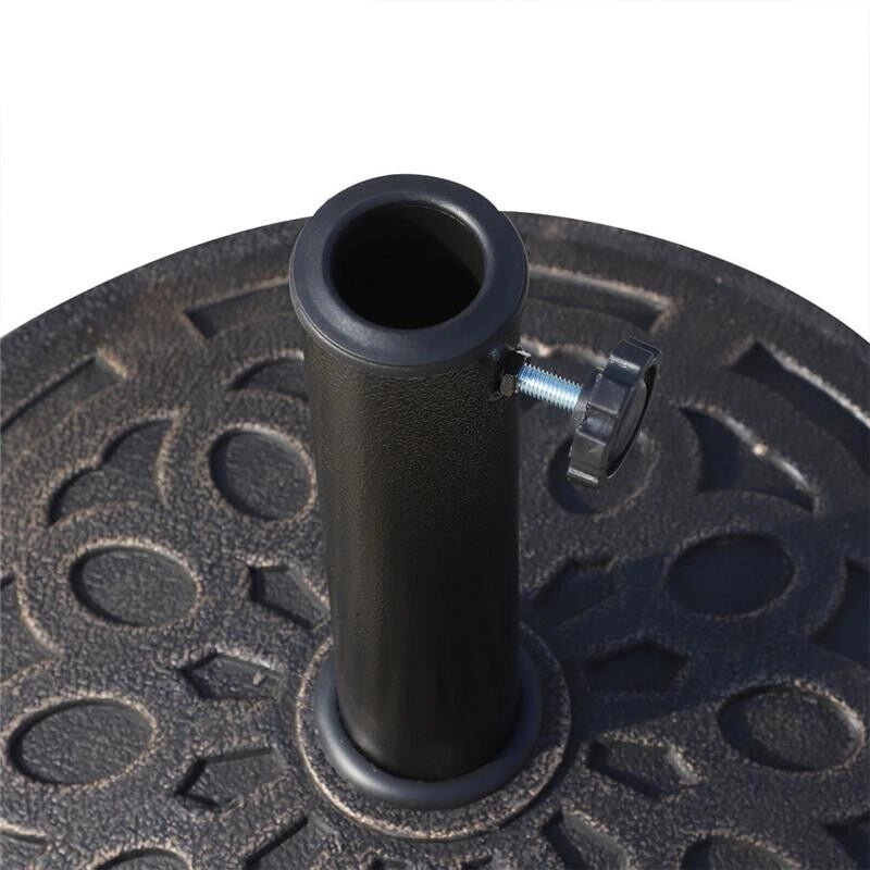 BASE PER OMBRELLONE DA 12 KG IN RESINA PER PALI 38-48MM COLORE BRONZO
