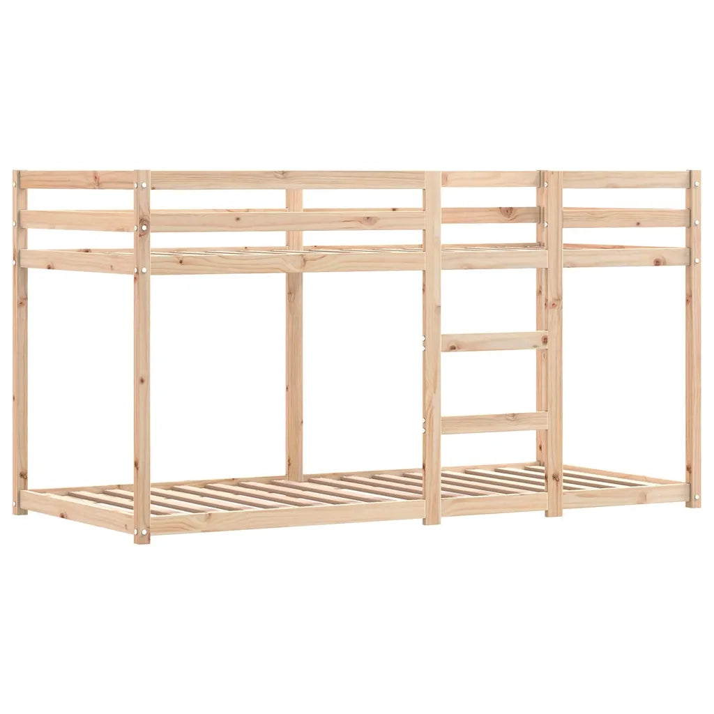 Letto a Castello senza Materasso Blu 90x190cm Massello Pino