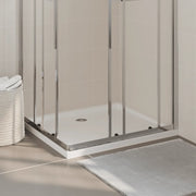 Piatto Doccia in ABS Rettangolare Bianco 80x90 cm