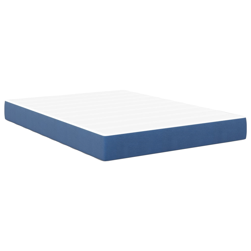 Materasso a molle insacchettate  Blu Medio 160x200x20 cm in Tessuto