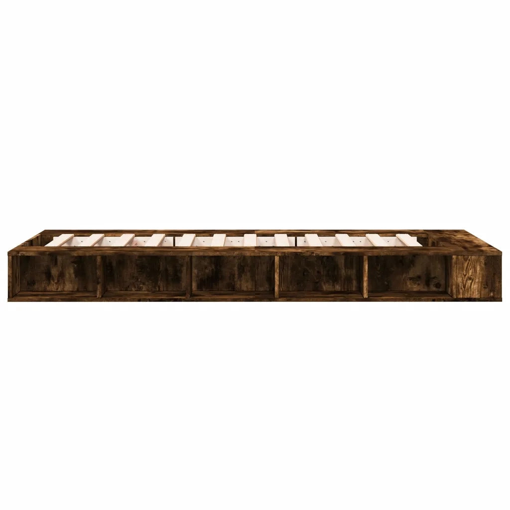 Giroletto-Struttura Letto Rovere Fumo 90x200 cm in Legno Multistrato 964620