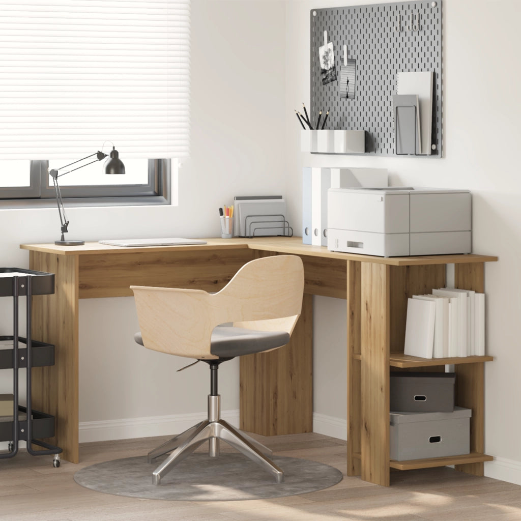Scrivania Angolare in Rovere Artisanale Rovere Artisanale Truciolare