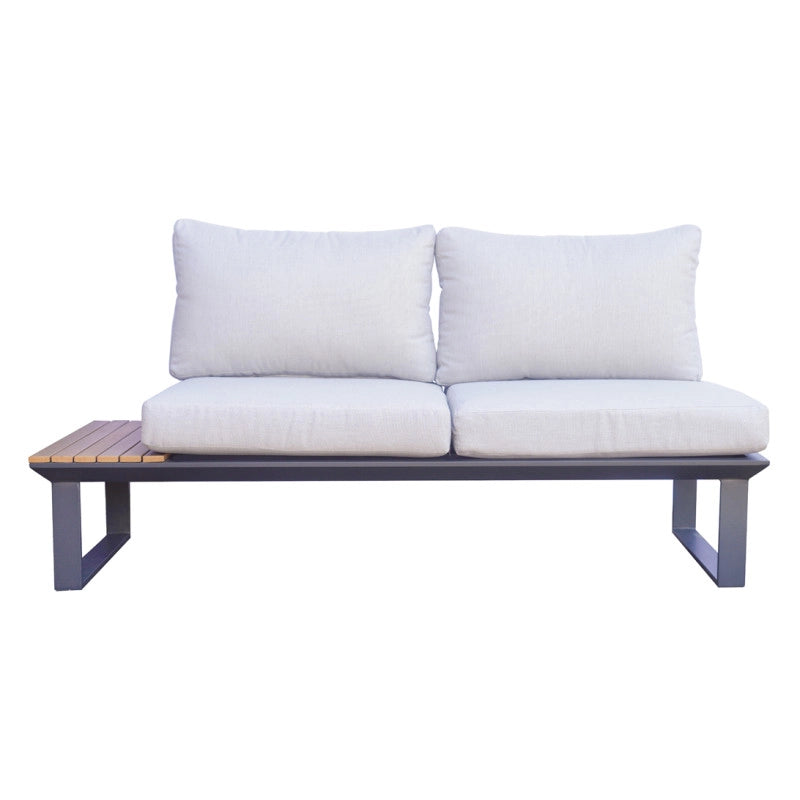Set angolare MOIA Saint Tropez in alluminio e resin wood