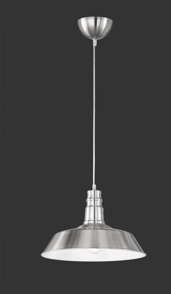 WILL SOSPENSIONE PAGODA METALLO ACCIAIO SATINATO D. 36CM 1 LUCE ATTACCO E27