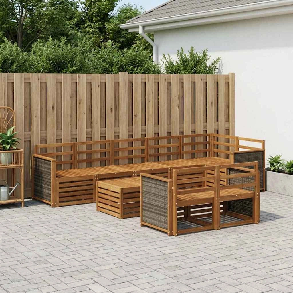 Set divani Legno di Acacia Massello 3384525