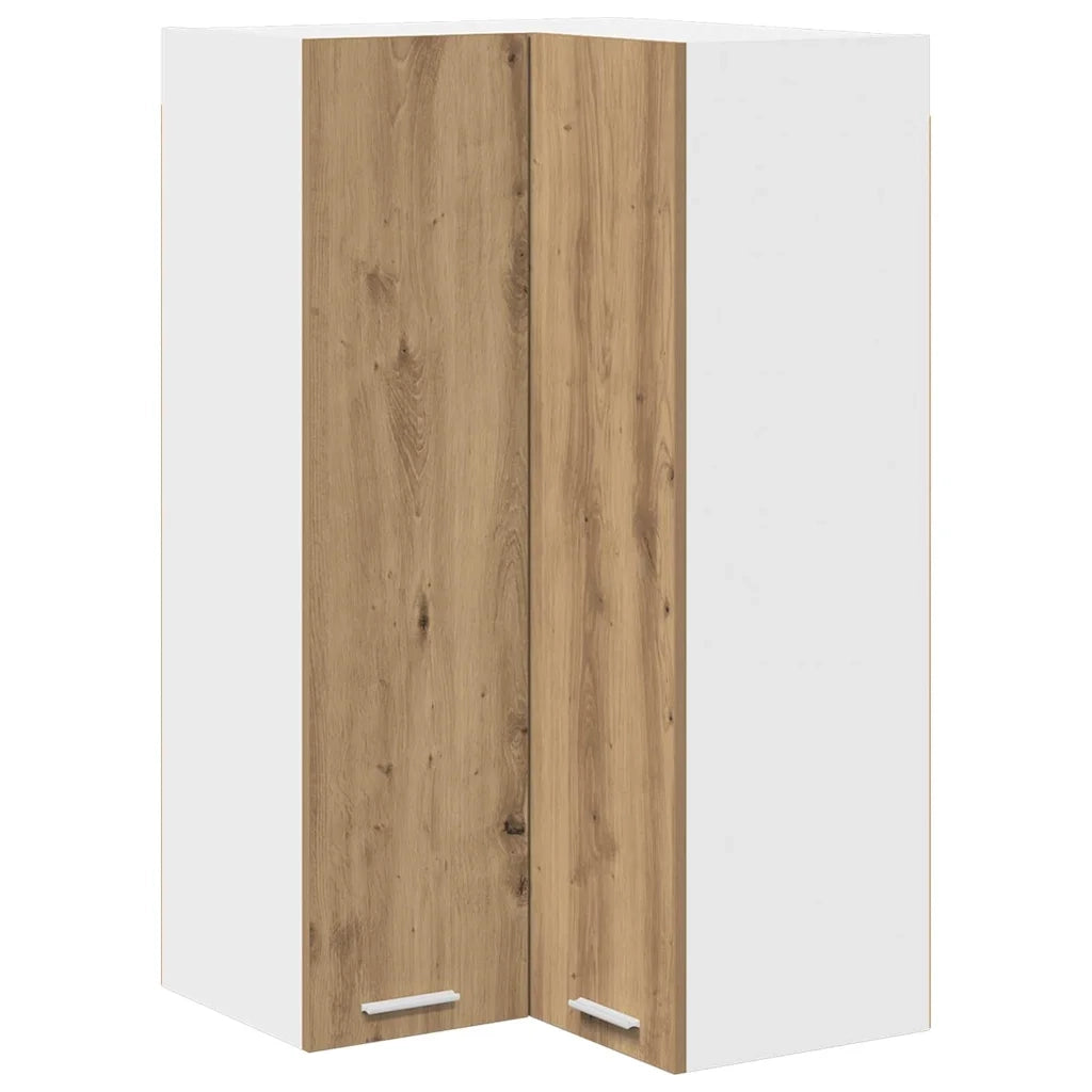 Armadio pensile Rovere Artigiano e Bianco 57 x 57 x 100 cm 884377