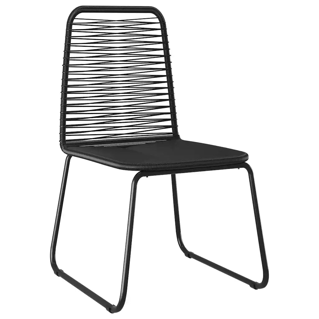 Set da Pranzo per Giardino 5 pcs Nero