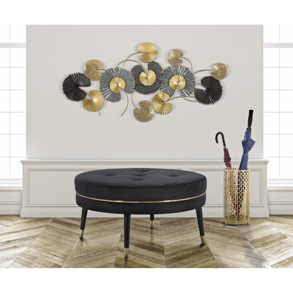 Porta Ombrelli VKH333, Oro, Metallo, 22,5x22,5x47,5 cm