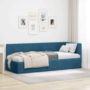 vidaXL Cornice del letto ad angolo Blu 80 x 200 cm Velluto