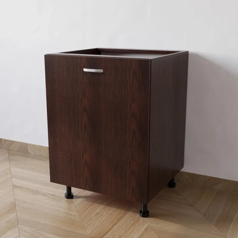 Mobile Base 60 Compreso Di Anta. H 72 Cm L 60 Cm P 55.5 Cm. Spedizione In Kit Wenge'