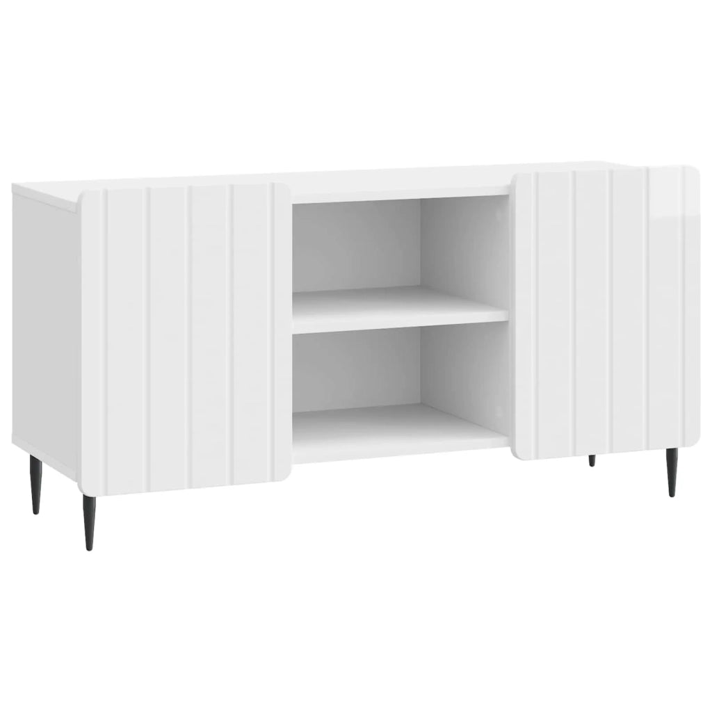 Mobile TV Bianco Lucido 102 x 34,5 x 52 cm Legno ingegnerizzato 894469